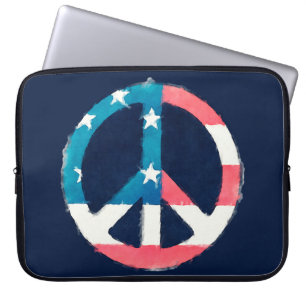 Amerikaanse vredes-gebaar laptop sleeve