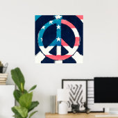 Amerikaanse vredes-gebaar poster (Thuiskantoor)