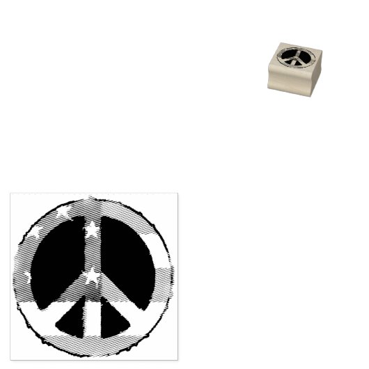 Amerikaanse vredes-gebarentaal en uw ideeën rubberstempel (Gestempeld)