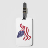 AMERIKAANSE VREDESDOVE BAGAGELABEL (Voorkant (verticaal))