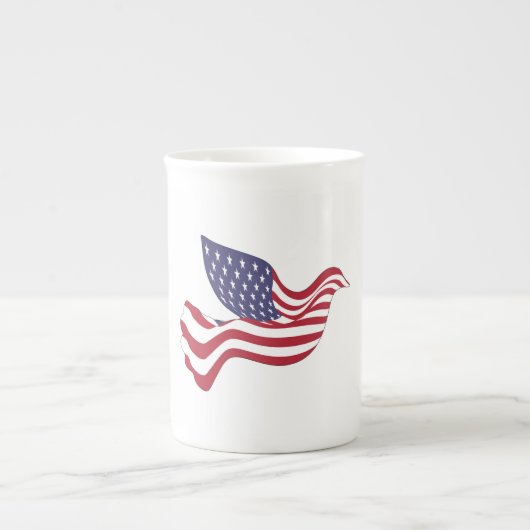 AMERIKAANSE VREDESDOVE PORSELEIN KOP (Voorkant)