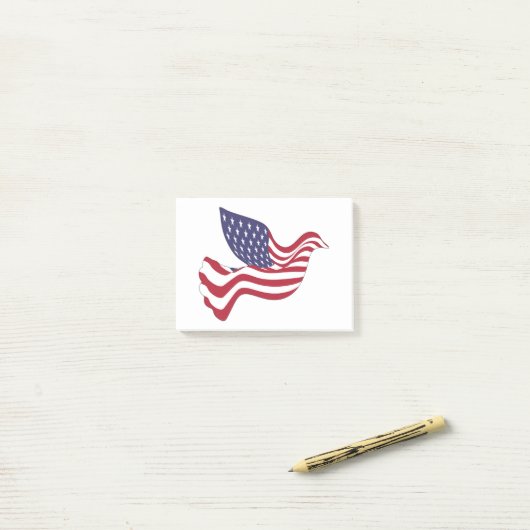 AMERIKAANSE VREDESDOVE POST-IT® NOTES (Op bureau)