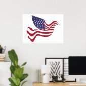 AMERIKAANSE VREDESDOVE POSTER (Thuiskantoor)