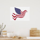AMERIKAANSE VREDESDOVE POSTER (Keuken)