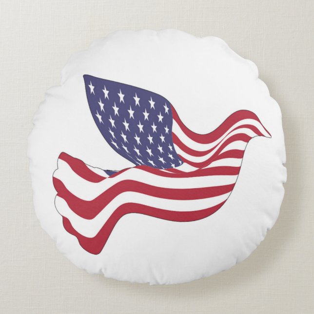 AMERIKAANSE VREDESDOVE ROND KUSSEN (Voorkant)