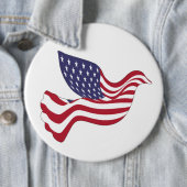 AMERIKAANSE VREDESDOVE RONDE BUTTON 6,0 CM (In situ)