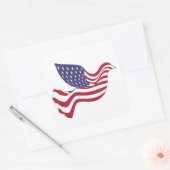 AMERIKAANSE VREDESDOVE VIERKANTE STICKER (Envelop)