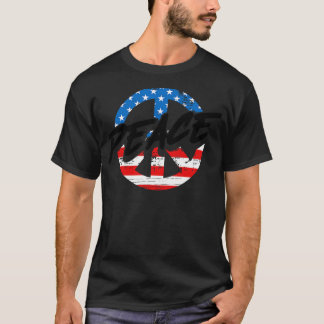 Amerikaanse vredesfeestvieren op 4 juli t-shirt