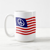 Amerikaanse vredesteken vlag mok (Links)