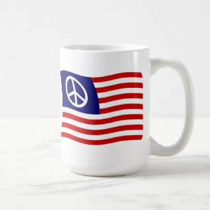 Amerikaanse vredesteken vlag mok