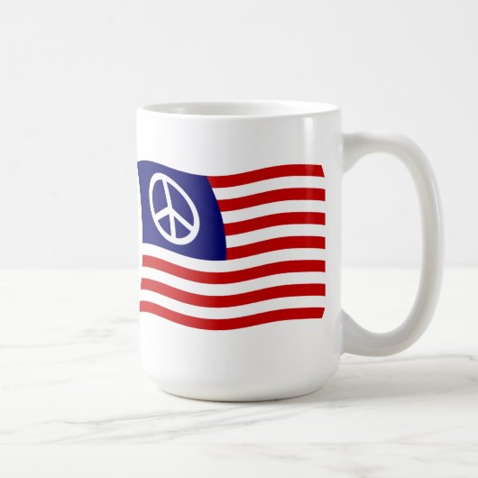 Amerikaanse vredesteken vlag mok (Rechts)