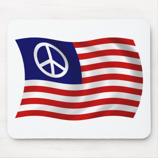 Amerikaanse Vredesteken Vlag Muismat (Voorkant)