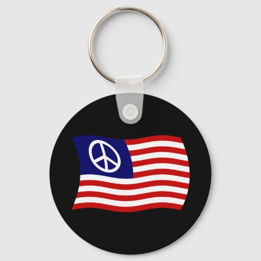 Amerikaanse Vredesteken Vlag Sleutelhanger (Voorkant)
