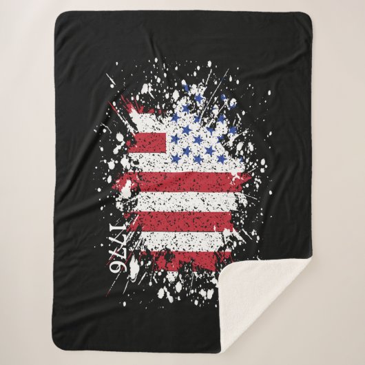 Amerikaanse vredesvlag 1776 Amerikaans staatsburge Sherpa Deken (Voorkant)