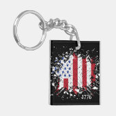 Amerikaanse vredesvlag 1776 Amerikaans staatsburge Sleutelhanger (Voorkant Links)