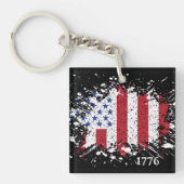 Amerikaanse vredesvlag 1776 Amerikaans staatsburge Sleutelhanger (Voorkant)