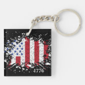 Amerikaanse vredesvlag 1776 Amerikaans staatsburge Sleutelhanger (Achterkant)