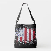 Amerikaanse vredesvlag 1776 Amerikaanse staat Nati Crossbody Tas (Achterkant)