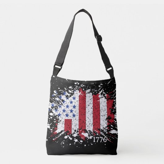 Amerikaanse vredesvlag 1776 Amerikaanse staat Nati Crossbody Tas (Voorkant)