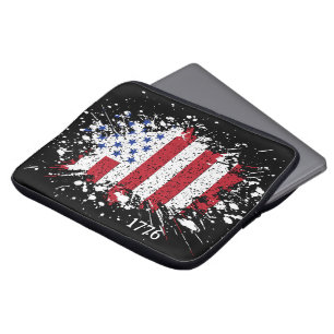 Amerikaanse vredesvlag 1776 Amerikaanse staat Nati Laptop Sleeve