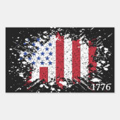 Amerikaanse vredesvlag 1776 Amerikaanse staat Nati Rechthoekige Sticker (Voorkant)