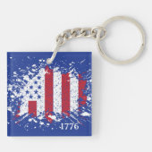 Amerikaanse vredesvlag 1776 Amerikaanse staat Nati Sleutelhanger (Achterkant)