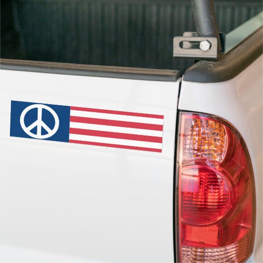 Amerikaanse vredesvlag bumpersticker (Op Truck)