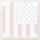 Amerikaanse Vredesvlag Grunge Glazen Onderzetter (Achterkant)