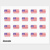Amerikaanse vredesvlag ronde sticker (Vel)