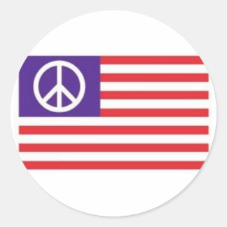 Amerikaanse vredesvlag ronde sticker