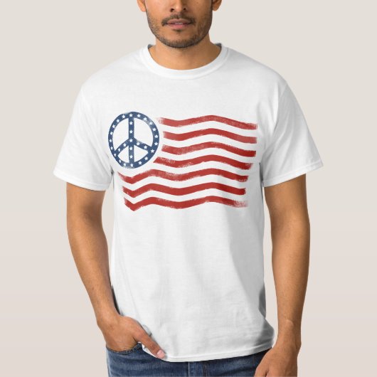 Amerikaanse vredesvlag t-shirt (Voorkant)