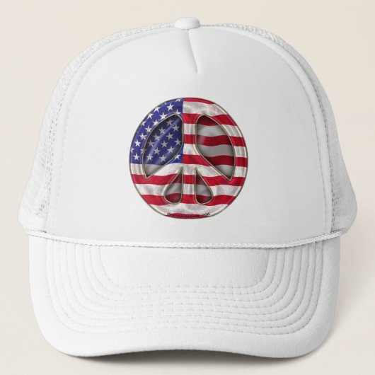 Amerikaanse vredesvlag trucker pet (Voorkant)