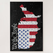 Amerikaanse vredesvlag We hebben het volkshuisvest Legpuzzel (Verticaal)