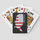 Amerikaanse vredesvlag We spelen de mensen in Amer Pokerkaarten (Achterkant)