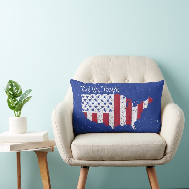 Amerikaanse vredesvlag Wij van de Verenigde Staten Kussen (Stoel)