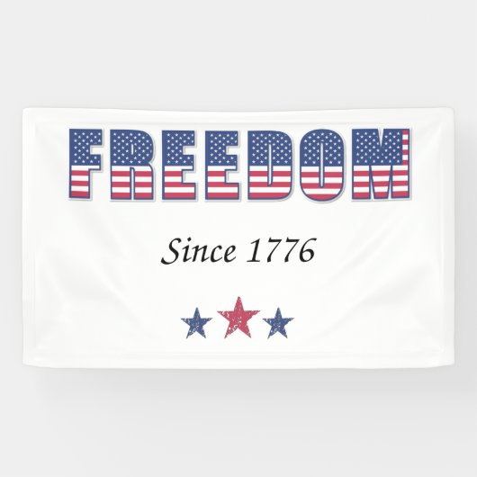 Amerikaanse Vrijheid 1776 Spandoek (Horizontaal)