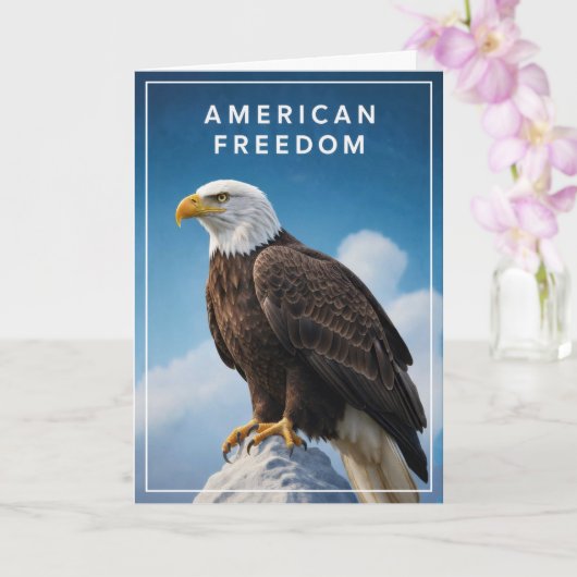 Amerikaanse Vrijheid Adelaar Kaart (Orchidee)