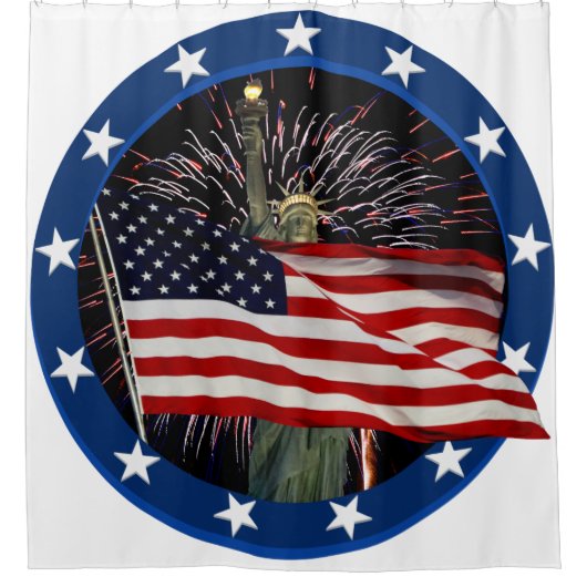 Amerikaanse vrijheid douchegordijn (Voorkant)