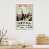 Amerikaanse vrijheid ~  Eerste Wereldoorlog Poster (Keuken)