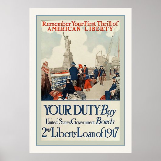 Amerikaanse vrijheid ~  Eerste Wereldoorlog Poster (Voorkant)