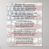 Amerikaanse vrijheid Gedicht met vlag patriottisch Poster (Voorkant)