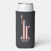Amerikaanse vrijheid seltzer blikjeskoeler (Seltzer Achterkant)