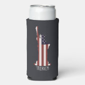 Amerikaanse vrijheid seltzer blikjeskoeler (Seltzer Voorkant)