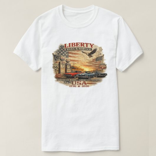 Amerikaanse vrijheid  t-shirt (Design voorkant)
