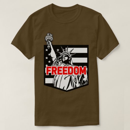 AMERIKAANSE VRIJHEID T-SHIRT (Design voorkant)