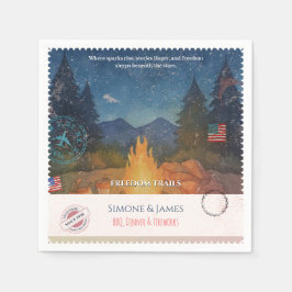 Amerikaanse Vrijheidspaden Kampeerbrandfeest Decor Servet