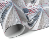 Amerikaanse vrijheidstrein cadeaupapier (Rol Hoek)