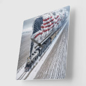 Amerikaanse vrijheidstrein vierkante klok (Hoek)