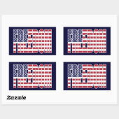 Amerikaanse Vrijheidsvlag Rechthoekige Sticker (Vel)