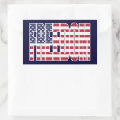 Amerikaanse Vrijheidsvlag Rechthoekige Sticker (Tas)